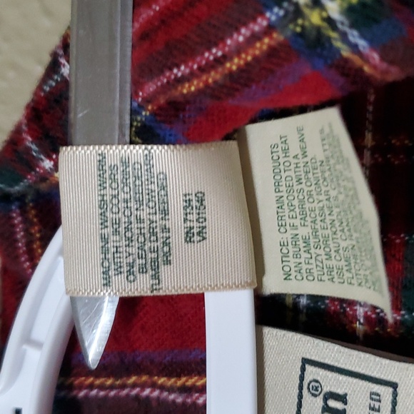 Vtg 90s LL Bean Flannel Tartan Plaid PJs Set XXL Tall Grandpa Boyfriend Pajamas - Picture 5 of 10